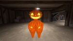  1girl 1girl five_nights_at_freddy&#039;s jack_o_pumpkin_(fnaf) nude pumpkin pumpkin_girl pumpkin_head standing 