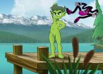  1boy beast_boy cartoon_network dc_comics dock enf-lover garfield_logan lake mountains nipples nude penis small_penis tagme teen teen_titans teen_titans_go testicles undressing uniform water 