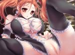 alternate_costume artist_request breasts censored corset dragon_quest dragon_quest_viii jessica_albert jessica_albert_(dragon_quest) large_breasts pussy red_hair square_enix twintails