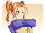 dragon_quest dragon_quest_viii highres jessica_albert jessica_albert_(dragon_quest) nipple_slip nipples orange_hair shikuta_maru square_enix twintails