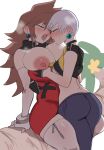 after_kiss big_breasts fan_character kingdom_hearts lightsource riku's_mom sora's_mom yuri