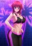  big_ass big_breasts fitness naomi_kokoro red_hair sports_bra vaporwave yukino_memories zel-sama 