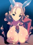 animal_ears big_breasts bitchen blush breasts censored dragon_quest dragon_quest_viii huge_breasts interracial jessica_albert nipples paizuri penis pov pov_eye_contact square_enix