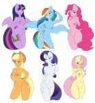 6_girls 6girls anthro anthrofied applejack applejack_(mlp) breasts female female_anthro female_only fluttershy fluttershy_(mlp) friendship_is_magic group horn itsuko103 long_hair looking_at_viewer my_little_pony nude pinkie_pie pinkie_pie_(mlp) pussy rainbow_dash rainbow_dash_(mlp) rarity rarity_(mlp) tail twilight_sparkle twilight_sparkle_(mlp) white_background wings