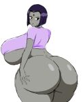 1girl ass back_view big_ass big_breasts bottomless breasts bubble_ass bubble_butt dat_ass dc_comics huge_ass momiji_(artist) rachel_roth raven_(dc) teen_titans thick_ass thick_butt thick_thighs