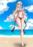 1girl alluring alternate_costume bikini breasts corrin_(fire_emblem) corrin_(fire_emblem)_(female) female_only fire_emblem fire_emblem_cipher fire_emblem_fates nintendo official_alternate_costume open_mouth shell_bikini sonicheroxd swimsuit