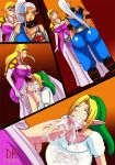  1boy 2girls ahegao ass big_ass big_testicles breasts cleavage comic cum cum_in_mouth cum_inflation cum_inside cum_on_face cum_on_penis dat_ass dkstudios05 fellatio female femboy futa_on_male futanari girly impa inflation large_breasts large_penis link male oral penis princess_zelda stomach_bulge testicles the_legend_of_zelda throat_bulge trap 