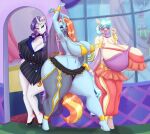  3_girls anthro blues64 coco_pommel gigantic_ass gigantic_breasts horn hourglass_figure marauder6272 rarity sassy_saddles_(mlp) wings 