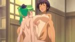 2girls aihara_ai ass ass_crack blush breasts cowgirl_position futa_on_futa futabu futanari gif hentai itou_aya nude spread_legs tan