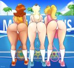  1girl 2022 3_girls 3girls ass ass_focus ass_shot back back_view backpussy bending_over bent_over big_ass blonde_hair bubble_ass bubble_butt clothed crown dat_ass female female_only hips huge_ass kogeikun large_ass light-skinned_female light_skin mario_(series) mario_tennis milf multiple_females multiple_girls nintendo non-nude orange_hair outside panties ponytail princess princess_daisy princess_peach princess_rosalina rosalina royalty sexy sexy_ass sexy_body sexy_pose short_skirt skirt slim_waist smelly_ass smelly_pussy sportswear tan tan-skinned_female tanned_skin tennis_court tennis_racket tennis_uniform thick_thighs thighs thong triple_ass_focus underwear upskirt wide_hips 