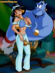 aladdin_(series) cartoonvalley.com disney genie genie_(aladdin) helg_(artist) magic_lamp princess_jasmine watermark web_address web_address_without_path