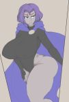 1girl 1girl 1girl big_breasts big_breasts breasts cleavage dc_comics female_only huge_breasts raven_(dc) smoxul teen_titans thick_thighs wide_hips