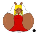  ass big_ass bluelimelight brown_skin female goombella panties smile solo super_mario_bros. yellow_eyes yellow_hair 