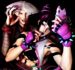  2_girls 2females 2women 3d 3d_(artwork) 3d_model a.k.i. a.k.i._(street_fighter) capcom duo duo_female duo_focus female/female friendly green_eyes heterochromatic_eyes juri_han light-skinned_female light_skin oirandrive purple_eye red_eyes selfpic street_fighter street_fighter_6 