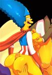 ass erect_nipples erect_penis group_sex hotdogging huge_breasts huge_penis marge_simpson orangepeel_(artist) paizuri the_simpsons thighs