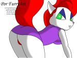 diana_(por_furryart) furry green_eyes original original_character panties por_furryart_(artist) red_hair wolf