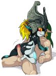  1boy 1girl ass blonde_hair blush buttjob catunder hat helmet imp link looking_back midna orange_hair penis pointy_ears precum pussy red_eyes testicles the_legend_of_zelda the_legend_of_zelda:_twilight_princess twilight_princess uncensored 