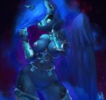 1girl anthro armour atryl breasts chains cutie_mark dark earring friendship_is_magic gap horn looking_at_viewer my_little_pony nipples princess_luna pussy sparkles wings