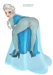  anus ass disney elsa frozen_(movie) hotdesigns2 pussy see-through smile white_background 