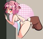 apron cross-eyed cum_inside dark-skinned_male doki_doki_literature_club natsuki_(doki_doki_literature_club) open_mouth video_game