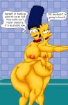 bart_simpson belly big_ass big_breasts bynshy chubby chubby_male enema femboy marge_simpson mother_&_son plump small_penis the_simpsons