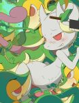 anal anal_penetration anal_sex blush group_sex handjob male male/male masturbation mega_mewtwo_y mewtwo nintendo open_mouth penis pokemon sex snivy tongue tricksta yaoi