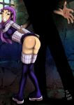 ass big_ass blackfire bottomless red_ass skirt_pull spank spanked spanking teen_titans