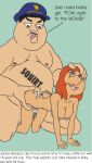 1boy 1girl after_sex ass biting_lip black_hair breasts cry cum cum_drip cum_inside cum_on_ass cum_on_legs cumshot curly_hair doggy_position ejaculation english_text family_guy fat_man female hair hand_on_hips hat headgear jackie_gleason lip_biting lips lois_griffin long_hair navel nipple nipples orange_hair red_hair sbb sex squirt teen teeth text tongue