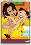 breasts cartoonvalley.com cigar couch disney dog high_heels legs mother_and_daughter nipples nude penny_proud poodle puff_(proud_family) pussy smile smoking teeth the_proud_family trudy_proud watermark web_address web_address_without_path wife