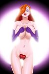 arm_gloves big_breasts bluebullpen breasts disney jessica_rabbit solo topless who_framed_roger_rabbit