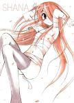 1girl alastor_(shakugan_no_shana) bandage bandages jewelry pendant red_hair sarashi shakugan_no_shana shana takayoshi thighhighs