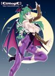  armpit battle_scarred big_breasts breasts capcom darkstalkers fangs morrigan_aensland nipples ripped 