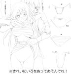 1girl bandage blush breasts d_kurouri faceless faceless_male fang faris_scherwiz female final_fantasy final_fantasy_v headband large_breasts long_hair male midriff molestation monochrome panties pussy sarashi skirt skirt_lift solo_focus sweatdrop take_your_pick translation_request uncensored underwear undressing wristband