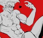 1boy battle_tendency jojo's_bizarre_adventure male male_only muscular_male nude_male pectorals rudol_von_stroheim yaoi yaoi