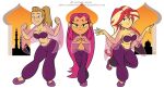 1girl 3_girls adora_(she-ra) artist_name belly_dancer belly_dancer_outfit big_breasts blonde_female blonde_hair blue_eyes bra breasts cartoon_network cleavage crossover dancer dancer_outfit dancing dc_comics dreamworks equestria_girls female_focus female_only green_eyes grey_eyes harem_girl harem_outfit harem_pants hasbro hourglass_figure ilpanza long_hair motion_lines my_little_pony pants pink_hair ponytail presenting presenting_breasts purple_bra purple_pants red_hair see-through see-through_clothing she-ra_and_the_princesses_of_power sideboob smile starfire sunset_shimmer teen_titans teen_titans_go thin_waist translucent translucent_clothing two_tone_hair very_long_hair watermark white_background white_hair wide_hips