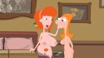 2_girls areola ass_visible_through_thighs bed candace_flynn clock earrings fat_ass gigantic_areola gigantic_ass gigantic_breasts gigantic_nipples hairband huge_ass huge_breasts linda_flynn-fletcher long_neck milf nipples nude_female orange_hair phineas_and_ferb portrait pubic_hair puffy_areolae puffy_nipples pussy pussy_hair red_lipstick screenshot_edit shaved_pussy squish suitcase teen wide_hips younger_female