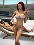 bikini drink duo muscular sydgrl3d