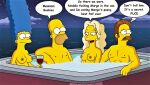 breasts erect_nipples homer_simpson hot_tub marge_simpson ned_flanders the_simpsons