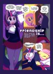 2girls anthro comic cute fluttershy_(mlp) friendship_is... friendship_is_magic hoofbeat multiple_girls my_little_pony purple_eyes skirt twilight_sparkle_(mlp)