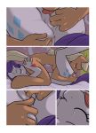 2girls anthro applejack comic friendship_is_magic hoofbeat lust_before_you_sleep multiple_girls my_little_pony rarity yuri