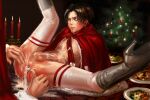 1boy aivelin attack_on_titan christmas_outfit cum levi_ackerman male male_only