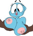 2015 anthro areola big_breasts breast_fondling breasts cat erect_nipples feline fondling mammal milf nicole_watterson nipples parent sunibee the_amazing_world_of_gumball