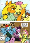  4girls aftersex anthro applejack comic dog fluttershy friendship_is_magic hoofbeat_2 my_little_pony once_bitten_twice_appleshy rainbow_dash twilight_sparkle yuri 