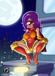  bodysuit boots clobberella futurama gloves mask squatting thighs turanga_leela 