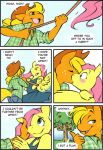  2girls anthro applejack comic fluttershy friendship_is_magic hoofbeat_2 my_little_pony once_bitten_twice_appleshy yuri 