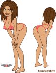 1girl bikini bonnie_rockwaller disney erect_nipples female_only gagala kim_possible phillipthe2 solo_female teen white_background