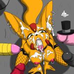  breasts bukkake canine cum cum_on_face faceless_male fara_phoenix female fox furry green_eyes hat looking_at_viewer male male/female mammal nintendo nipples penis slashysmiley star_fox video_games 