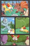  blazing_a_trail comic fennekin fuf growlithe machop nintendo pokemon poochyena vulpix 