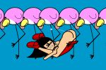 1girl animated ass beastiality bird gif legs_up lying lying_down minus8 nintendo no_panties nude rhythm_girl rhythm_heaven sex uncensored what