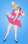  big_breasts blonde_hair blue_eyes breasts busty disney dress flower full_body hair katrina_van_tassel legs lipstick papillon82 smile stomach the_adventures_of_ichabod_and_mr._toad 